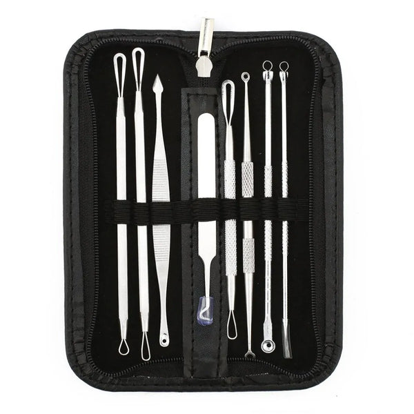 8 Piece Stainless Steel Blackhead / Acne Remover Set